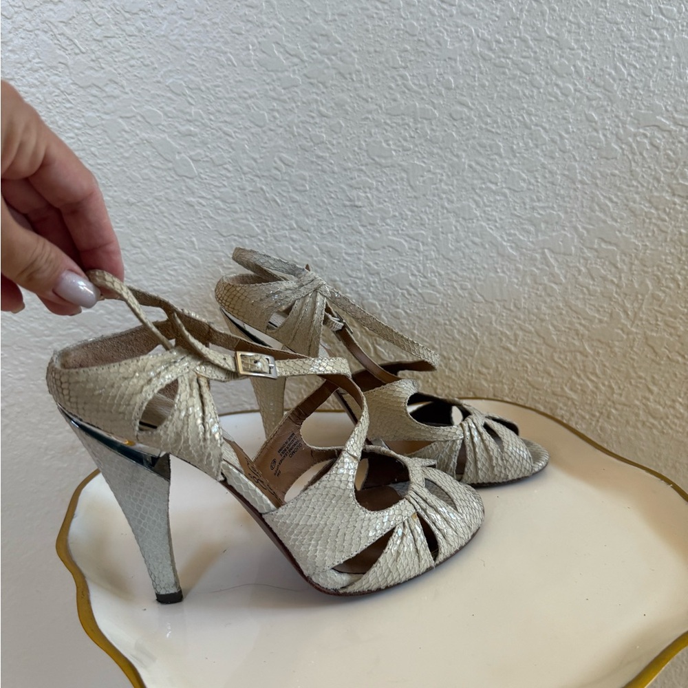 Oh Deer! Cream Strappy Heels for Special Occasions
